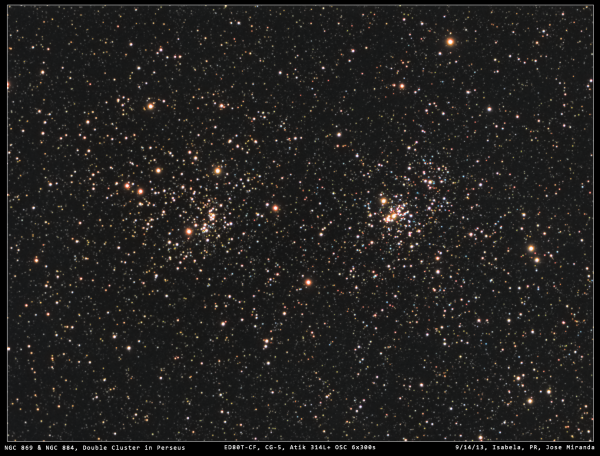 NGC 869 & NGC 884, Double Cluster in Perseus