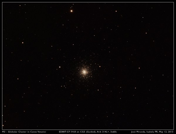 M3 - Globular Cluster in Canes Venatici