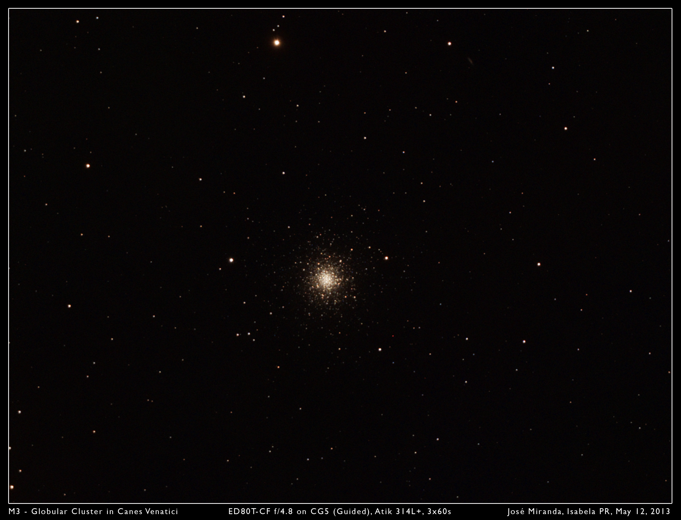 M3 - Globular Cluster in Canes Venatici