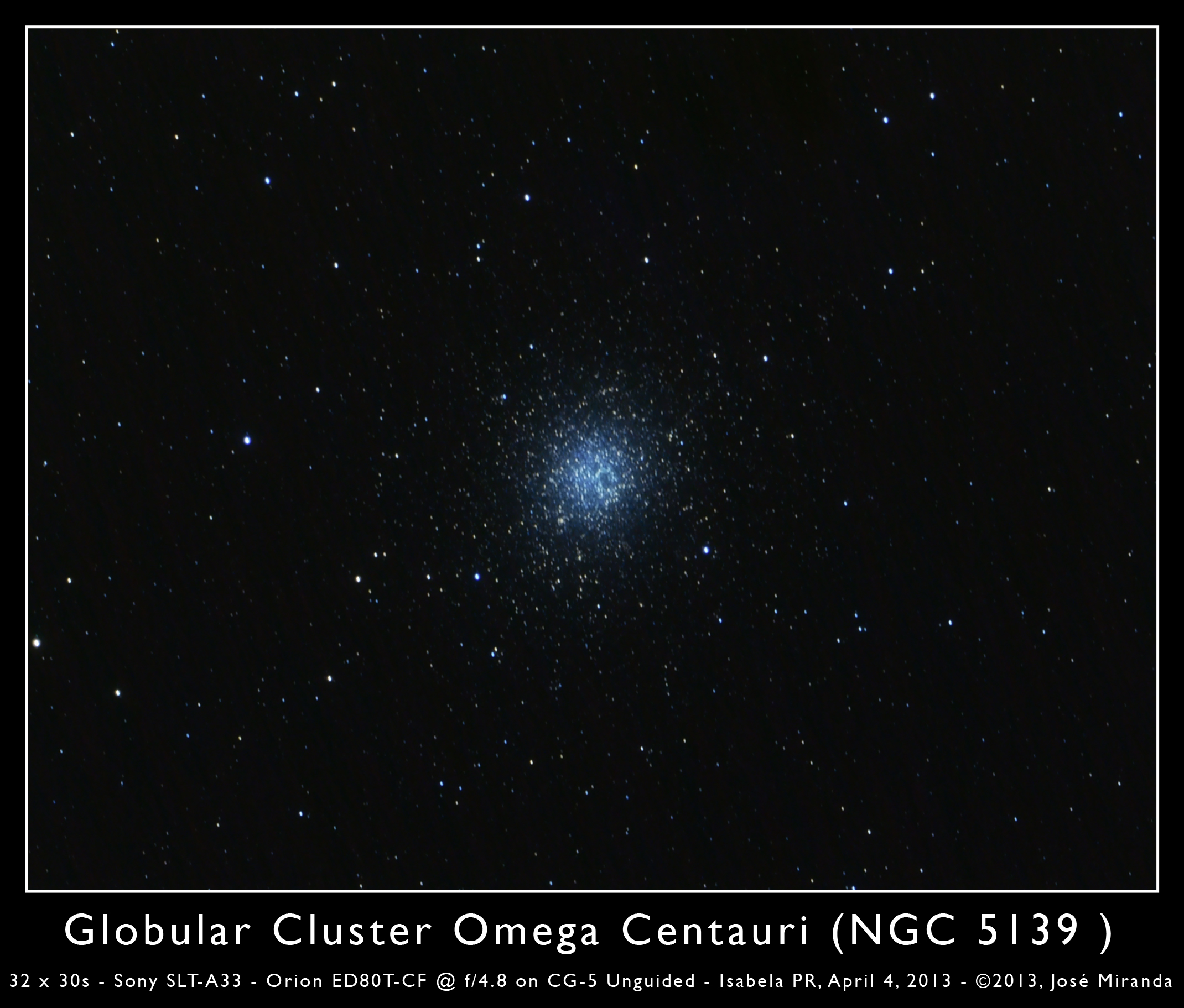 NGC5139 - Globular Cluster in Omega Centauri