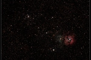 M20 - Trifid Nebula and M21 - Open Cluster in Sagitarius
