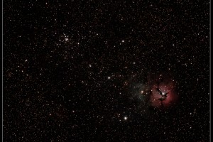 M20 - Trifid Nebula and M21 - Open Cluster in Sagitarius